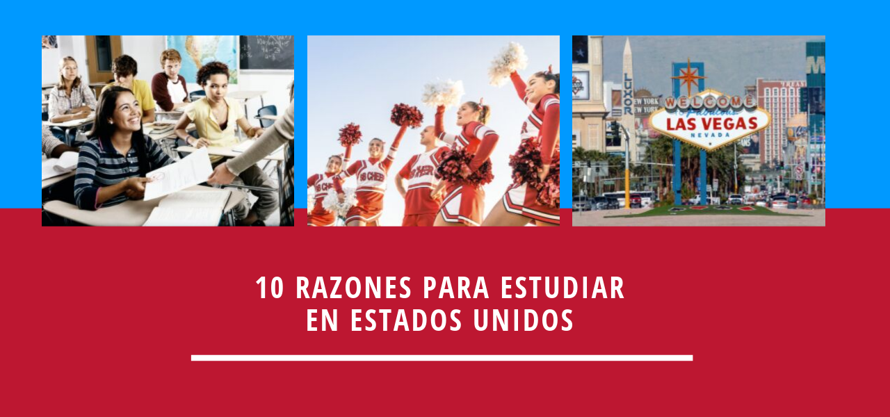 representación de la vida americana: high school americano y Las Vegas