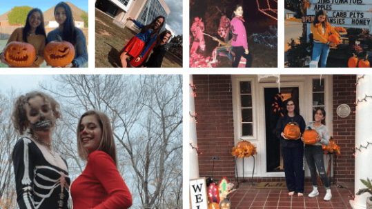 alumnos de Año Académico en Estados Unidos disfrazados celebrando Halloween