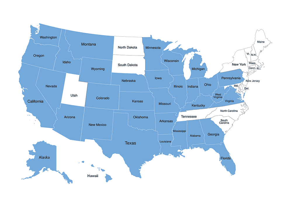 Mapa de zonas F1 de Estados Unidos