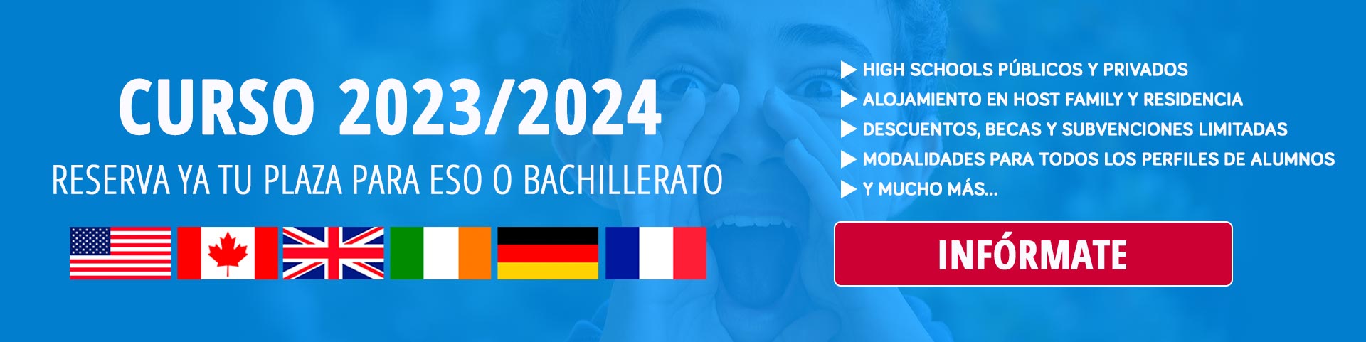Reserva de plazas para ESO y Bachillerato - Curso 23/24