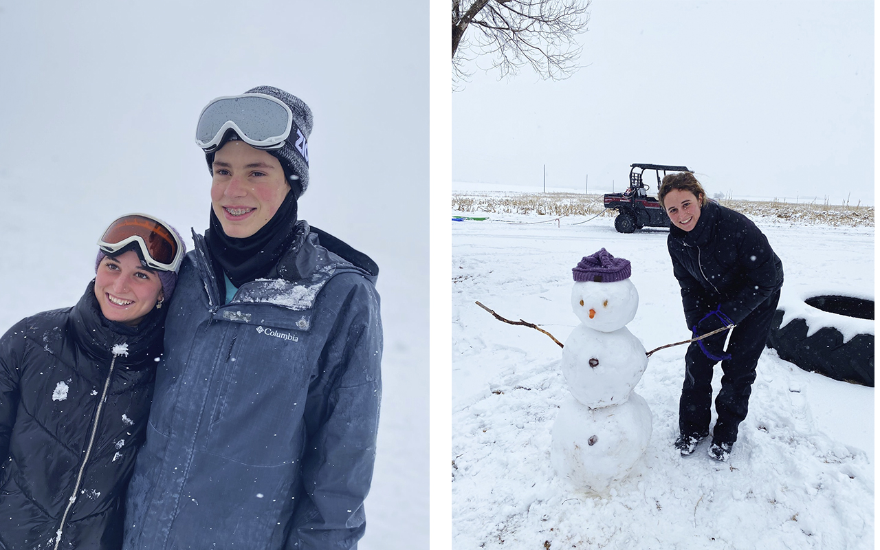 Almudena en la nieve